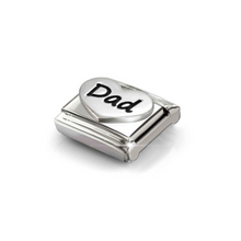 Load image into Gallery viewer, COMPOSABLE CLASSIC LINK 330114/24 DAD HEART IN SILVER
