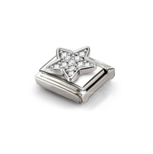 Load image into Gallery viewer, COMPOSABLE CLASSIC LINK 330322/29 WHITE STAR CZ IN SILVER