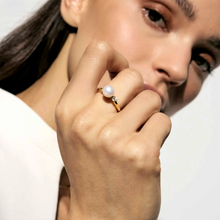 Load image into Gallery viewer, SIREN DREAM RING 243302/065 GOLD RING WITH PEARL & CZ