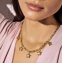 Load image into Gallery viewer, WEAR & STYLE NECKLACE 134510/007 S/STEEL STAR PENDANTS