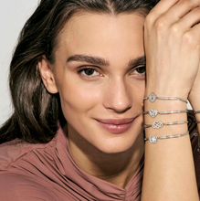 Load image into Gallery viewer, MILLELUCI BELOVED BRACELET 028016/077 S/STEEL PATTERNED HEART WITH CZ