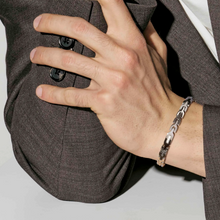 Load image into Gallery viewer, VIRTUS CODE BRACELET 1330104/001 STAINLESS STEEL LINK CHAIN & DIAMONDS