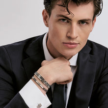 Load image into Gallery viewer, STRONG DIAMOND BRACELET 028324/001 STAINLESS STEEL CHAIN WITH BLACK DIAMONDS