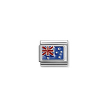 Load image into Gallery viewer, COMPOSABLE CLASSIC LINK 330207/36 AUSTRALIA IN ENAMEL & 925 SILVER