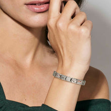 Load image into Gallery viewer, COMPOSABLE CLASSIC LINK 330329/02 WHITE & RED CZ TEARDROP IN SILVER