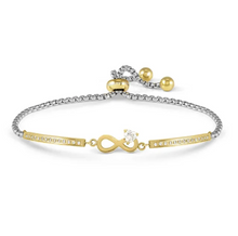 Load image into Gallery viewer, MILLELUCI REFINED BRACELET WITH CZ 028021/024 GOLD INFINITY WITH CZ
