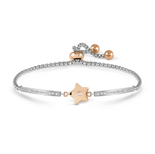 Load image into Gallery viewer, MILLELUCI REFINED BRACELET WITH CZ 028017/023 ROSE GOLD STAR WITH CZ