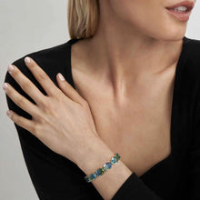 Load image into Gallery viewer, SYMBIOSI BRACELET 240803/025 SILVER WITH LARGE BLUE AND GREEN TWO-TONE STONES