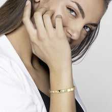 Load image into Gallery viewer, TRENDSETTER BRACELET 021141/012 GOLD PVD & TRIANGLE CZ PATTERN