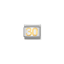Load image into Gallery viewer, COMPOSABLE CLASSIC LINK 030109/40 NUMBER 30 SYMBOL IN 18K GOLD