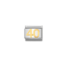 Load image into Gallery viewer, COMPOSABLE CLASSIC LINK 030109/41 NUMBER 40 SYMBOL IN 18K GOLD