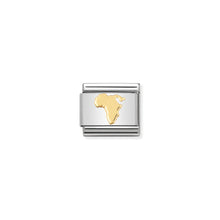 Load image into Gallery viewer, COMPOSABLE CLASSIC LINK 030128/09 MAP OF AFRICA IN 18K GOLD
