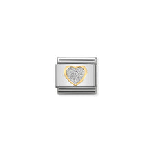 Load image into Gallery viewer, COMPOSABLE CLASSIC LINK 030220/02 HEART WITH GLITTER ENAMEL IN 18K GOLD