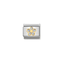Load image into Gallery viewer, COMPOSABLE CLASSIC LINK 030220/06 FLOWER WITH GLITTER ENAMEL IN 18K GOLD