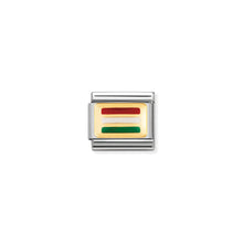 Load image into Gallery viewer, COMPOSABLE CLASSIC LINK 030234/28 HUNGARY FLAG IN 18K GOLD AND ENAMEL