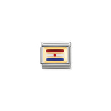 Load image into Gallery viewer, COMPOSABLE CLASSIC LINK 030234/35 CROATIA FLAG IN 18K GOLD AND ENAMEL