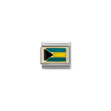 Load image into Gallery viewer, COMPOSABLE CLASSIC LINK 030235/19 BAHAMAS FLAG IN 18K GOLD AND ENAMEL