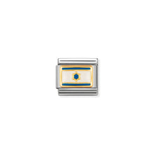 Load image into Gallery viewer, COMPOSABLE CLASSIC LINK 030236/14 ISRAEL FLAG IN 18K GOLD AND ENAMEL