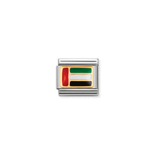 Load image into Gallery viewer, COMPOSABLE CLASSIC LINK 030236/15 UNITED ARAB EMIRATES FLAG IN 18K GOLD AND ENAMEL