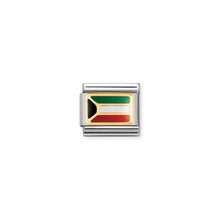 Load image into Gallery viewer, COMPOSABLE CLASSIC LINK 030237/19 KUWAIT FLAG IN 18K GOLD AND ENAMEL