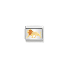 Load image into Gallery viewer, COMPOSABLE CLASSIC LINK 030248/15 LION IN 18K GOLD AND ENAMEL
