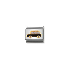 Load image into Gallery viewer, COMPOSABLE CLASSIC LINK 030250/09 BLACK CAB IN 18K GOLD AND ENAMEL