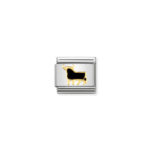 Load image into Gallery viewer, COMPOSABLE CLASSIC LINK 030262/39 SPANISH BULL 18K GOLD AND ENAMEL