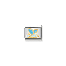 Load image into Gallery viewer, COMPOSABLE CLASSIC LINK 030272/05 LIGHT BLUE BABY FAIRY 18K GOLD AND ENAMEL