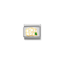 Load image into Gallery viewer, COMPOSABLE CLASSIC LINK 030272/79 WHITE CAMELLIA IN GOLD