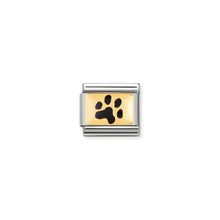 Load image into Gallery viewer, COMPOSABLE CLASSIC LINK 030284/47 PAW PRINT 18K GOLD AND ENAMEL