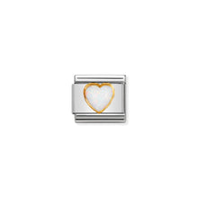 Load image into Gallery viewer, COMPOSABLE CLASSIC LINK 030501/07 HEART WITH WHITE OPAL IN 18K GOLD