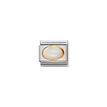 Load image into Gallery viewer, COMPOSABLE CLASSIC LINK 030502/12 WHITE MOTHER OF PEARL OVAL IN 18K GOLD