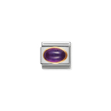 Load image into Gallery viewer, COMPOSABLE CLASSIC LINK 030504/02 FEBRUARY AMETHYST OVAL STONE IN 18K GOLD