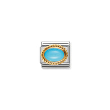 Load image into Gallery viewer, COMPOSABLE CLASSIC LINK 030507/06 TURQUOISE OVAL IN 18K GOLD