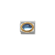 Load image into Gallery viewer, COMPOSABLE CLASSIC LINK 030508/13 LIGHT BLUE TOPAZ OVAL IN 18K GOLD