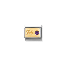 Load image into Gallery viewer, COMPOSABLE CLASSIC LINK 030519/02 FEBRUARY AMETHYST IN 18K GOLD