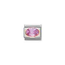Load image into Gallery viewer, COMPOSABLE CLASSIC LINK 030601/003 PINK FACETED CZ IN 18K GOLD