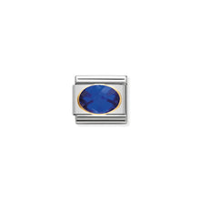 Load image into Gallery viewer, COMPOSABLE CLASSIC LINK 030601/007 BLUE FACETED CZ IN 18K GOLD