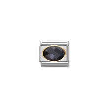 Load image into Gallery viewer, COMPOSABLE CLASSIC LINK 030601/011 BLACK FACETED CZ IN 18K GOLD