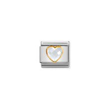 Load image into Gallery viewer, COMPOSABLE CLASSIC LINK 030610/010 WHITE FACETED HEART CZ IN 18K GOLD