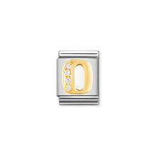 Load image into Gallery viewer, COMPOSABLE <STRONG>BIG LINK</STRONG> 032301/15 LETTER O IN 18K GOLD AND CZ