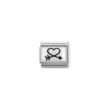 Load image into Gallery viewer, COMPOSABLE CLASSIC LINK 330109/40 ARROW HEART 3 IN 925 SILVER
