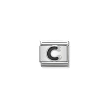 Load image into Gallery viewer, COMPOSABLE CLASSIC LINK 330201/03 BLACK LETTER C IN 925 SILVER
