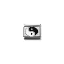 Load image into Gallery viewer, COMPOSABLE CLASSIC LINK 330202/14 YIN YANG IN ENAMEL & 925 SILVER