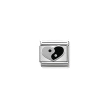 Load image into Gallery viewer, COMPOSABLE CLASSIC LINK 330202/20 YIN YANG HEART IN ENAMEL & 925 SILVER