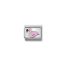 Load image into Gallery viewer, COMPOSABLE CLASSIC LINK 330202/43 FLAMINGO IN ENAMEL & 925 SILVER