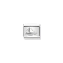 Load image into Gallery viewer, COMPOSABLE CLASSIC LINK 330202/47 SAIL BOAT IN ENAMEL & 925 SILVER