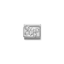 Load image into Gallery viewer, COMPOSABLE CLASSIC LINK 330304/35 WHITE BUTTERFLY CZ IN SILVER