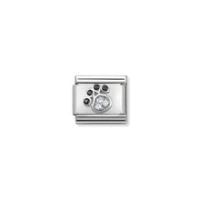 Load image into Gallery viewer, COMPOSABLE CLASSIC LINK 330304/14 PAW PRINT WITH CZ IN 925 SILVER