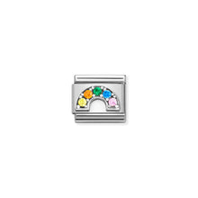 Load image into Gallery viewer, COMPOSABLE CLASSIC LINK 330323/01 RAINBOW CZ IN SILVER